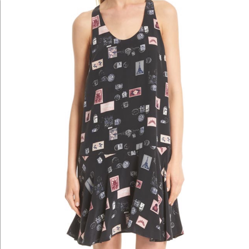 Joie Arianna Silk Racer Back Dress Size M